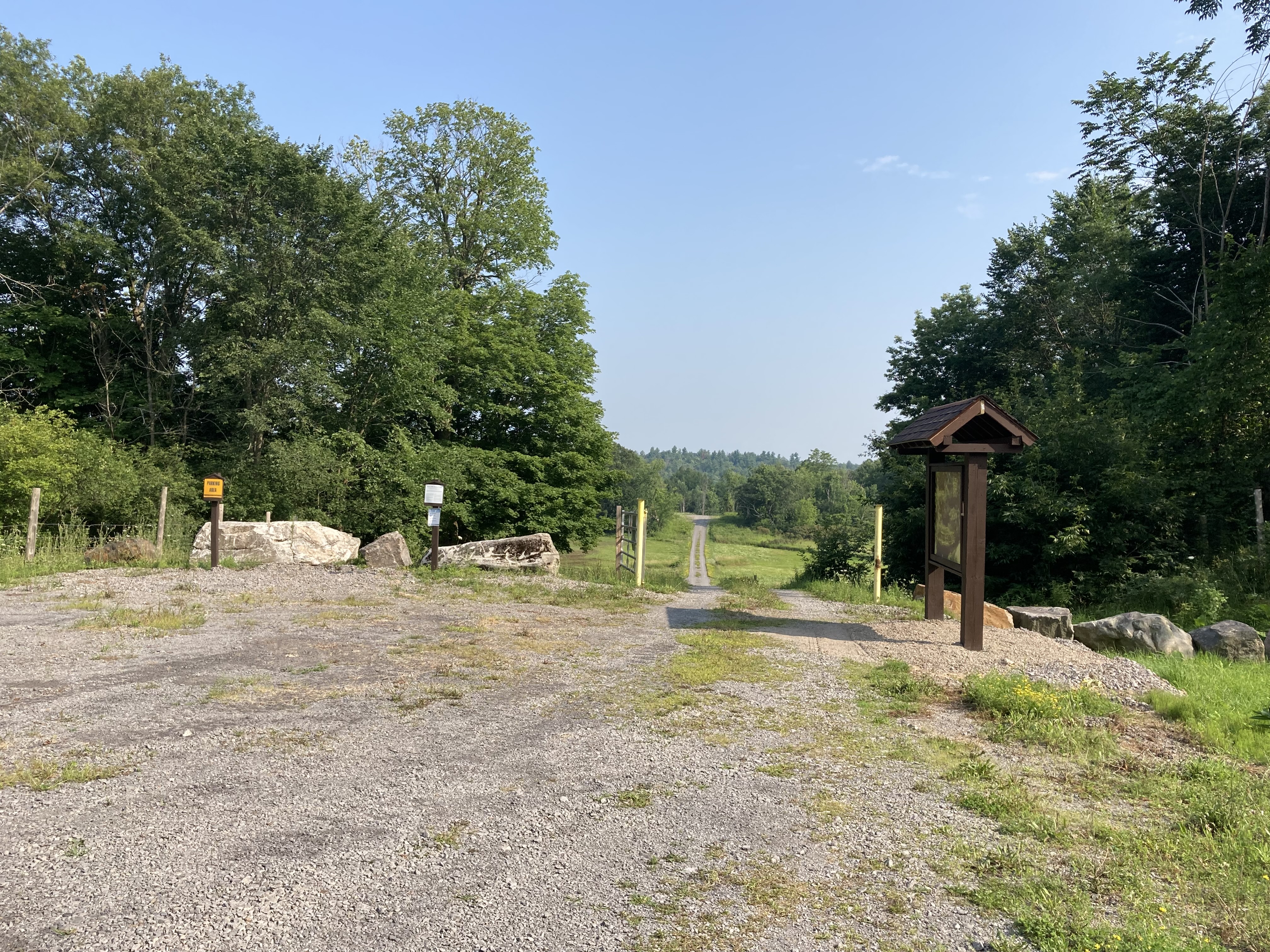 Parking lot at Yellow Lake Rossie New York