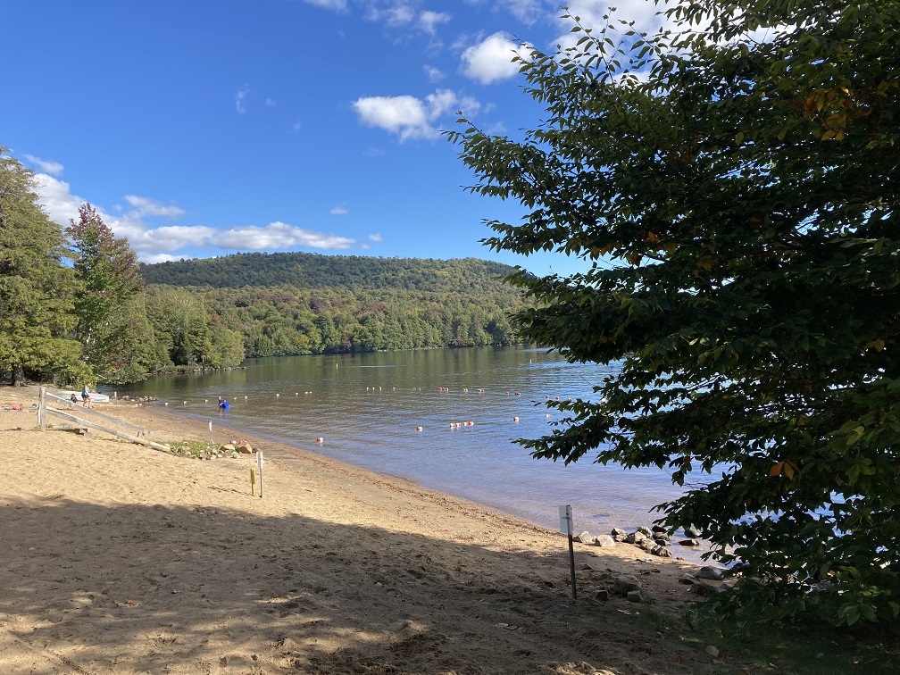 The beach at Cranberry Lake State Park on the shores of Cranberry Lake 