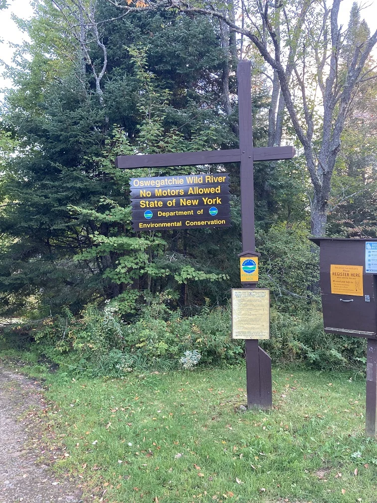This is the sign directly at the Wild River access