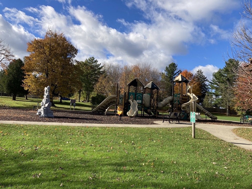 Playground at Jacques Cartier State Park, photograph taken November 2021