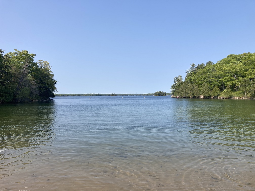 The beach at Wellesley Island State Park on the St. Lawrence River